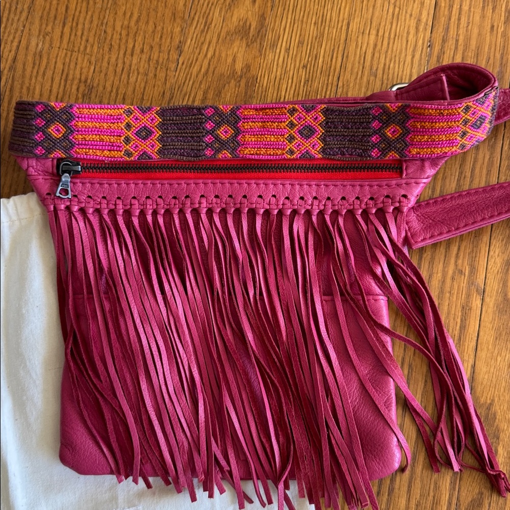 Syra Carús leather fringe waist bag